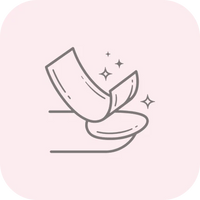 Icon illustrating peel-off nail polish feature